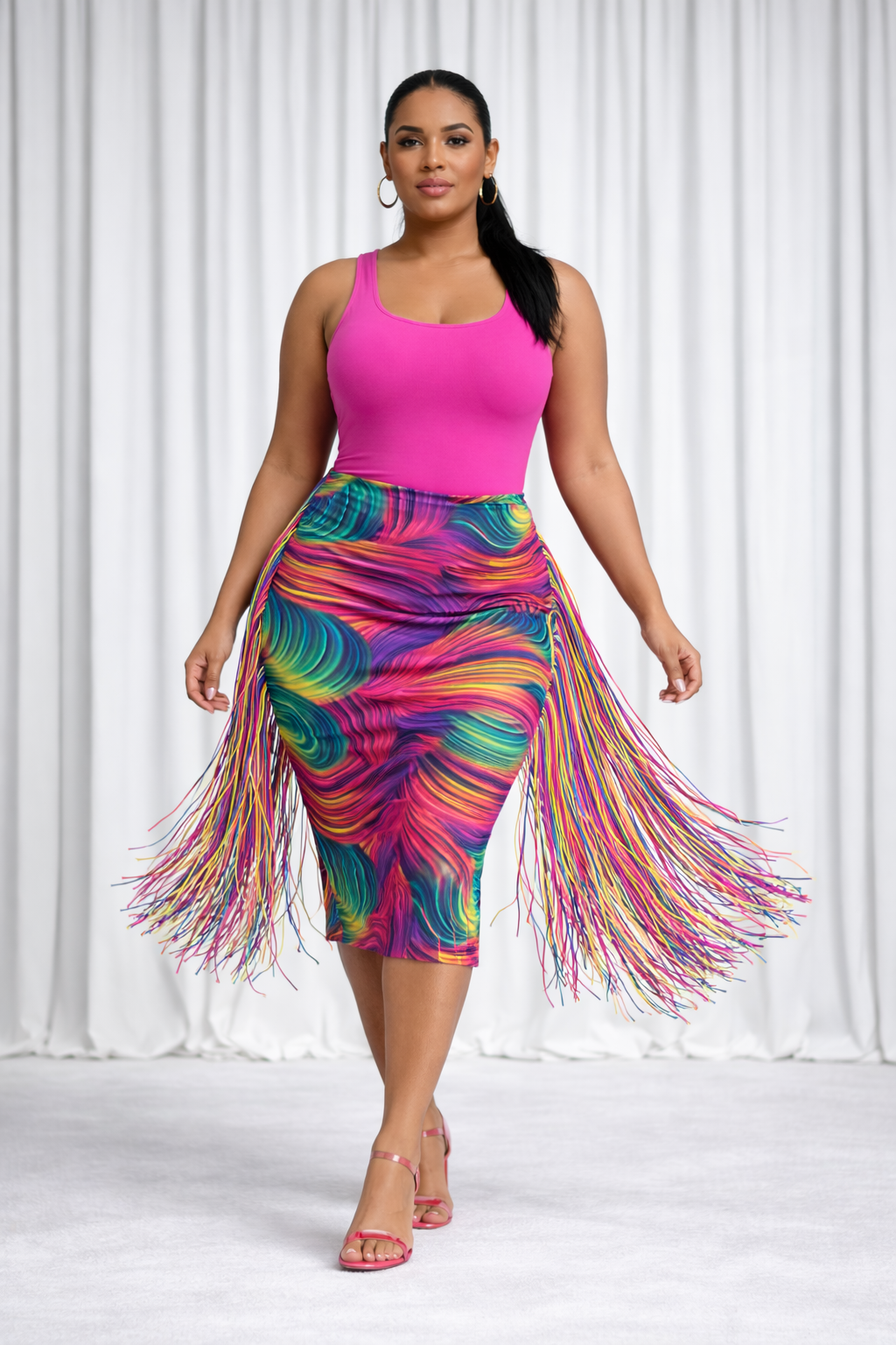 The Electric Fringe Skirt