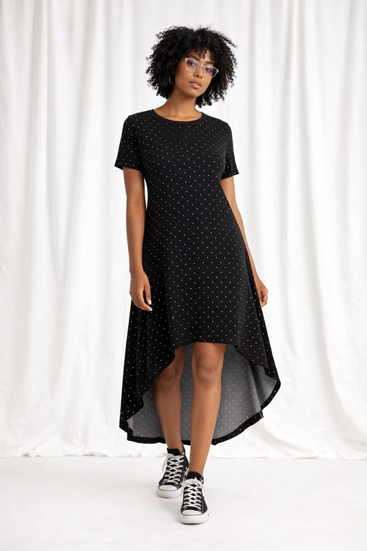 The city-chic High-low Dot Dress