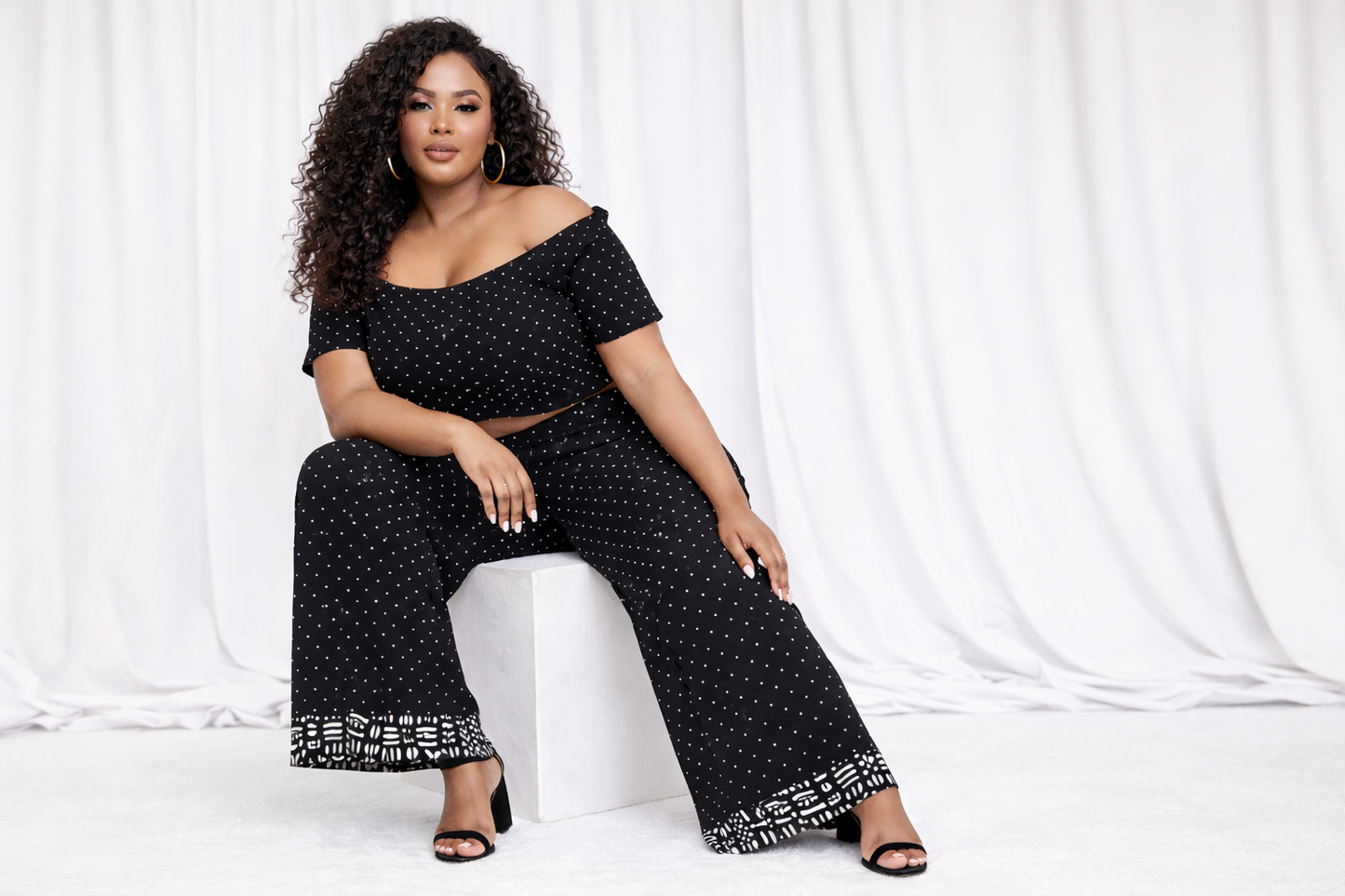 The DotMatrix Wide-leg Pants Set