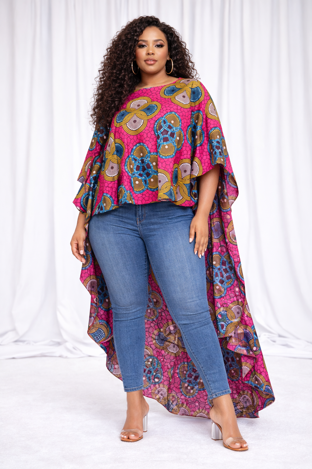 The Royal Bloom High-low Cape Top